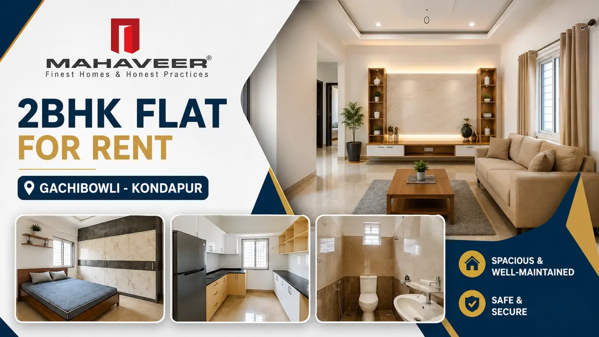 2 BHK flat for rent in Gachibowli Hyderabad
