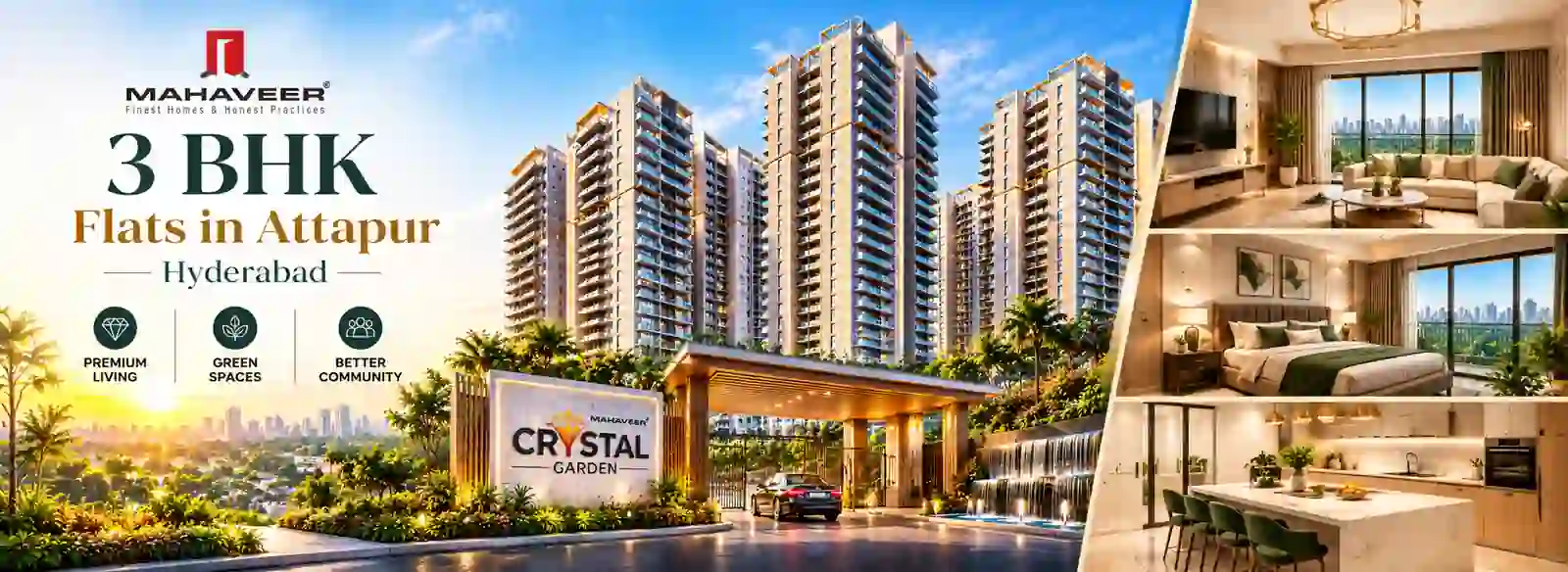 3 BHK flats for sale in Attapur Hyderabad