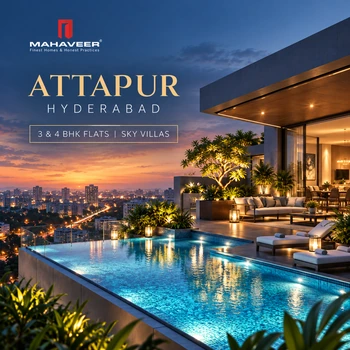 Attapur Hyderabad area guide featuring 3 BHK apartments, 4 BHK apartments and 4 BHK Sky Villas