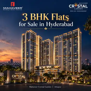 3 BHK flat for sale in Hyderabad at Mahaveer Crystal Garden