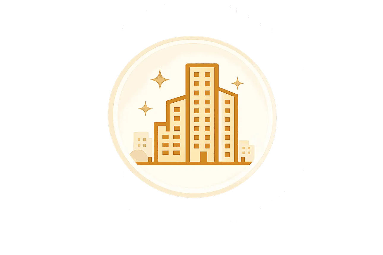 Icon representing two premium residential towers and one super luxury tower at Mahaveer Crystal Garden.