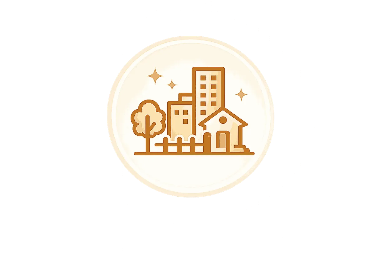 Icon representing a 5-acre gated community with G+35 floor luxury apartments at Mahaveer Crystal Garden.