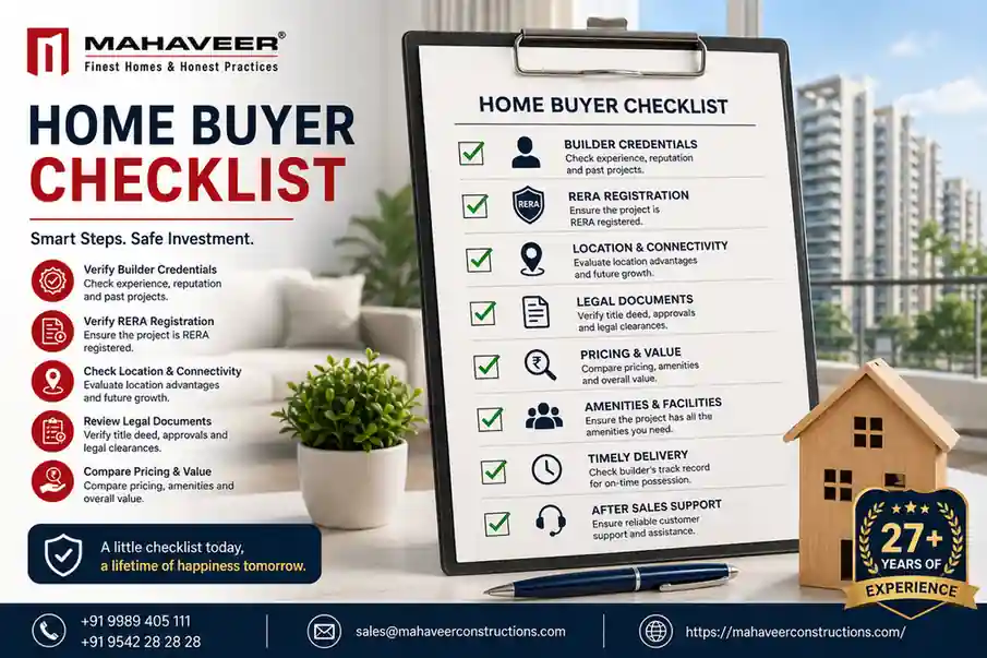 Home buyer checklist for choosing the best builder in Hyderabad before investing in a new apartment