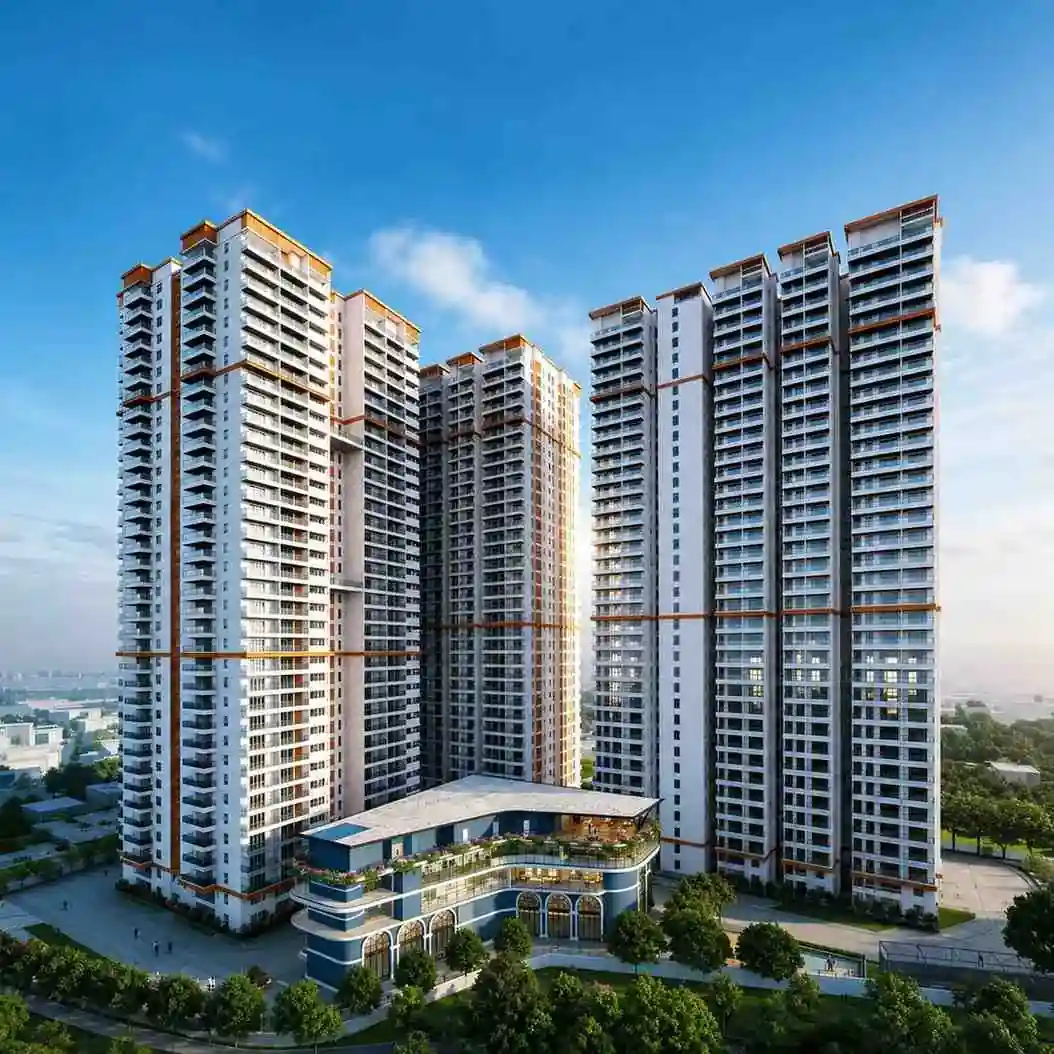High-rise residential towers at Mahaveer Crystal Garden in Attapur, Hyderabad