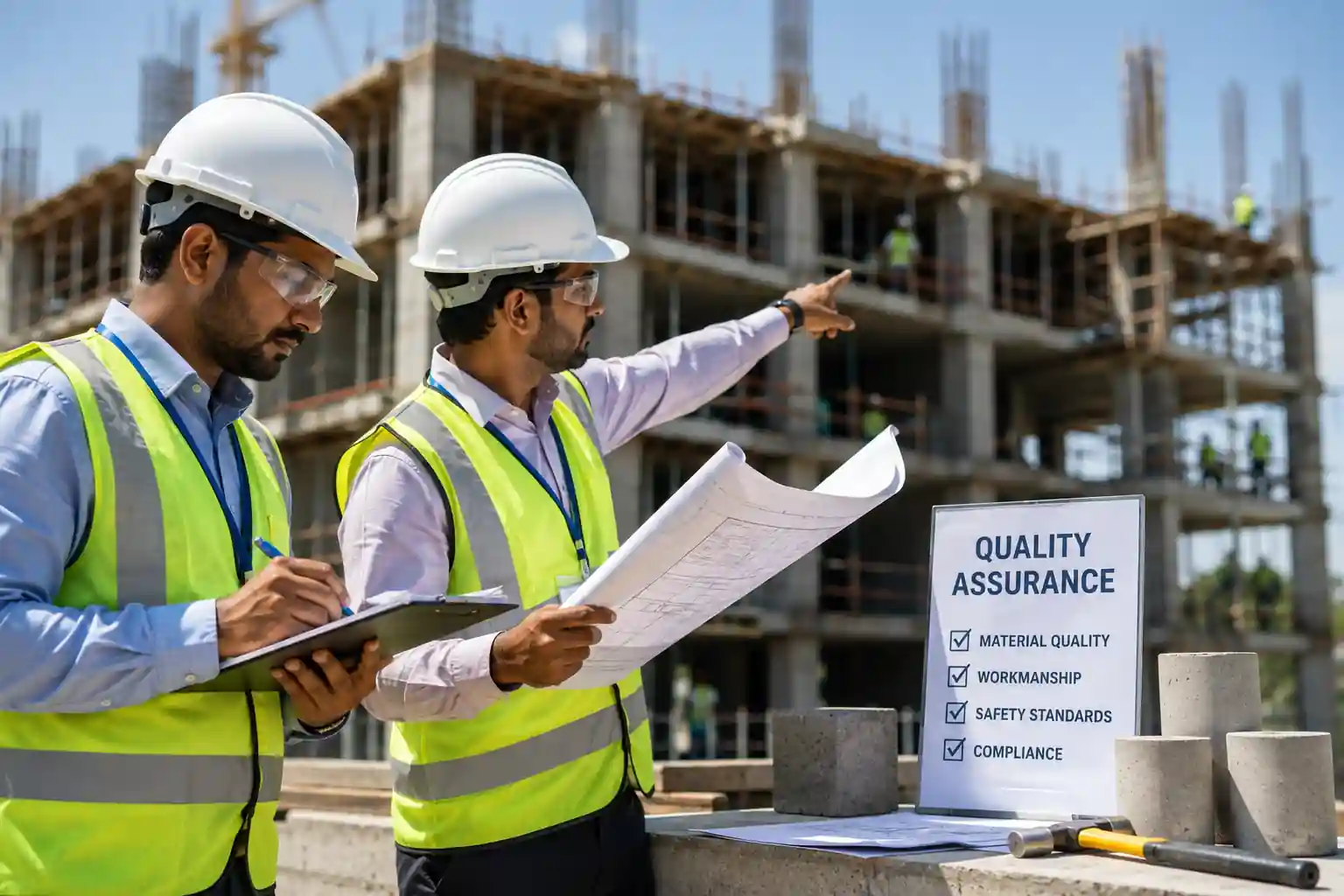 Quality assurance process ensuring superior construction standards