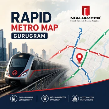 rapid metro map showing Gurugram stations and route