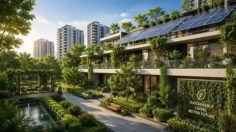 Eco-friendly sustainable apartments with green features