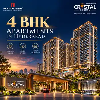 4 BHK flats for sale in Hyderabad at Mahaveer Crystal Garden, Attapur